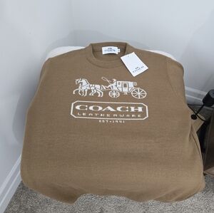 Coach Brown Knit with Iconic Logo Xl Size